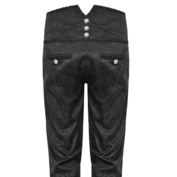 Dark Rock Gothic Clothing NWT Men’s Apocrypha Trousers Pant 36 Steampunk Brocade - Picture 3 of 16